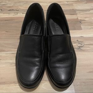 Ecco Black Leather Loafers